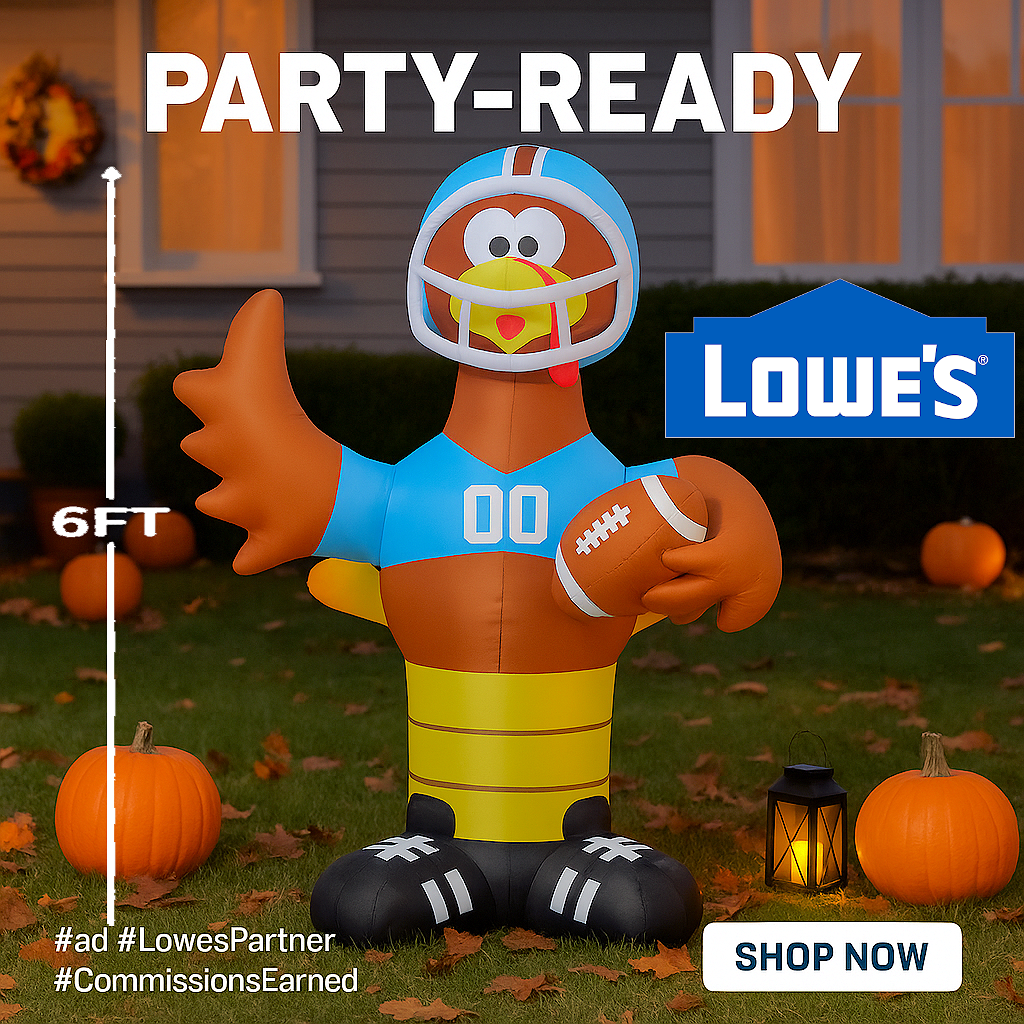 6-ft Lighted Turkey Inflatable
