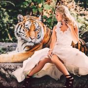 Tiger Woman Dress White Friendship Love
