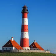 Lighthouse Westerhever Coast Wadden Sea North Sea