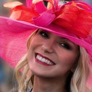 Woman Lady Oaklawn Derby Portrait Hat Smile