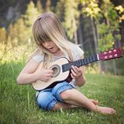 Person Human Child Girl Blond Guitar Make Music