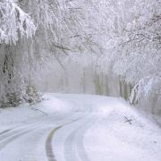 Cold Snow Covered Winter Road