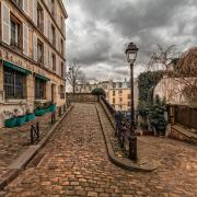Paris Montmartre Path Pavement Old Town Street