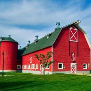 Indiana Barn Sky Clouds Landscape Agriculture