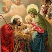 Angels Watching Over Baby Jesus