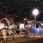 Horse Pulled Christmas Carriage
