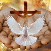 Dove Cross Hands Fire God Trinity Holy Triune