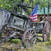 Old Wooden Wagon Wild West Southern Usa