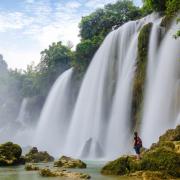 Water Falls Nature Waterfall Ban Gioc Waterfall