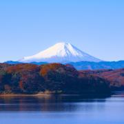 Japan Mount Fuji Sayama Lake Reservoir Landscape