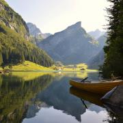 Water River Lake Mountains Alpine Boat Forest