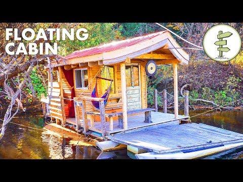 Floating Tiny Cabin is Perfect for Glamping on the Water