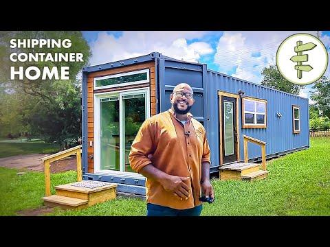 High-End Shipping Container Home Built on a DIY Budget - TINY HOUSE TOUR #Video