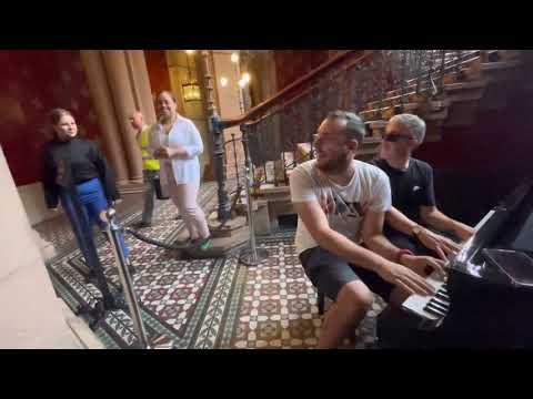 Piano Duet Going Great…Until Girl Security Appeared #Video