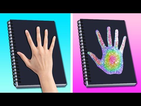 32 COLORFUL DIY BACK TO SCHOOL CRAFTS AND LIFE HACKS || DIY STATIONERY IDEAS