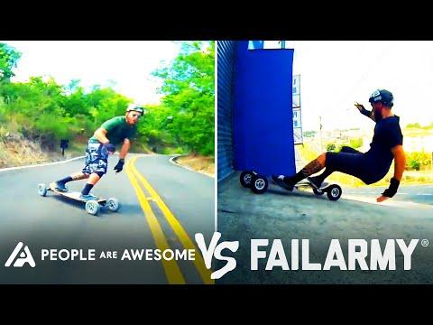 Wins Vs. Fails On Longboards, Bikes, Rope Swings & More | People Are Awesome Vs. FailArmy #Video