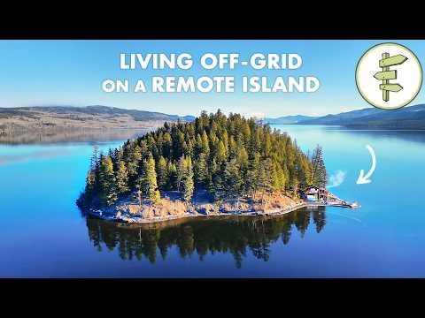 Couple Living Alone Off-Grid on a Tiny Remote Island #Video