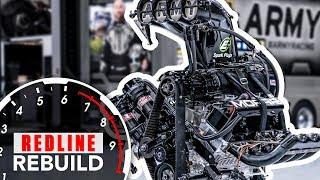 11,000-hp HEMI V-8 engine time-lapse: DSR’s U.S. Army NHRA Top Fuel dragster | Redline Rebuild S2E3