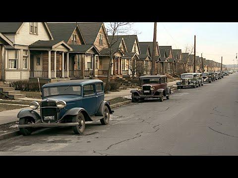 1930s - Chicago, Detroit, Pennsylvania, Ohio, Washington in color [60fps, Remastered] Sound Design #