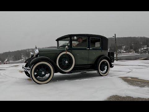 Ford Model A in the snow (4 degree cold start) #Video