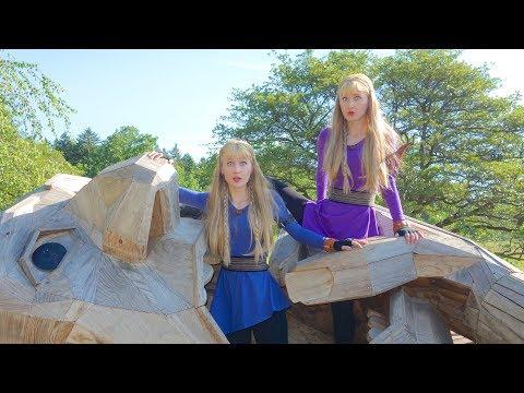 The TWINS and the TROLLS (Original Story and Song) Harp Twins, Camille and Kennerly