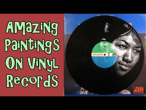 Amazing Paintings On Vinyl Records