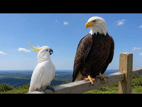 This Cockatoo Meets A Bald Eagle #Video