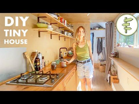 Self-Reliant Woman Builds Her Own Tiny House with No Experience - FULL TOUR #Video