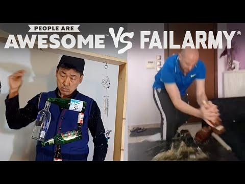 Bottle Stacking Tricks Video & More | People Are Awesome Vs. FailArmy