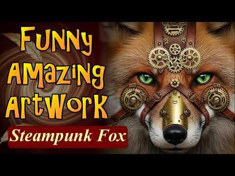 Funny Amazing Artwork Steampunk Fox #Video