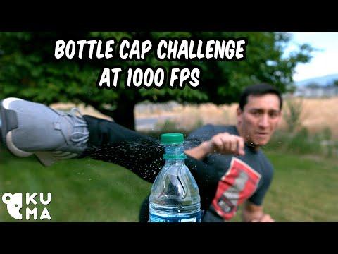 Overly Epic Super Slow Motion Bottle Cap Challenge at 1000 FPS!