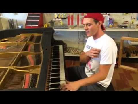 Crazy Piano Player Guy Rocks Out In Hardware Store