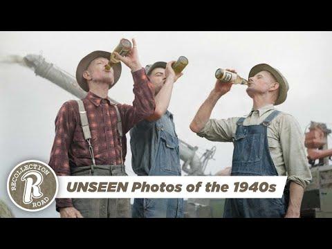 1940s UNSEEN Color Photos - A Photo Album of Life in America #Video