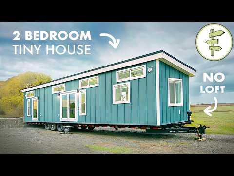 This MASSIVE Park Model Tiny House Has it All: 2 Bedrooms, Dining Area, Laundry Room & More! #Video