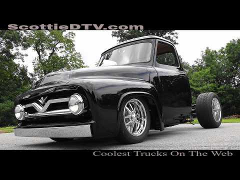 Custom 1955 Ford F-100 Hot Rod Truck #Video