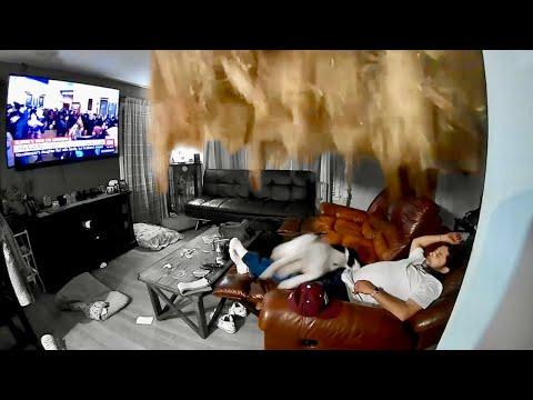 Ceiling Collapses While Man is Sleeping. Your Daily Dose Of Internet. #Video