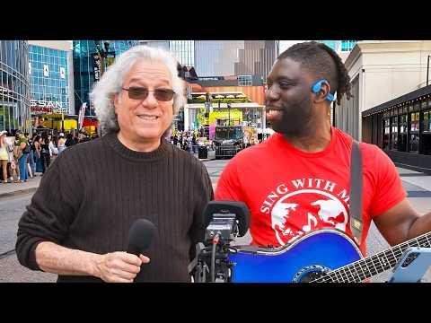 70 Year Old Guy Sings on the Street for the First Time #Video