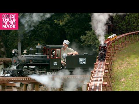 Man Builds World's Longest Backyard Railroad Trestle. Video.