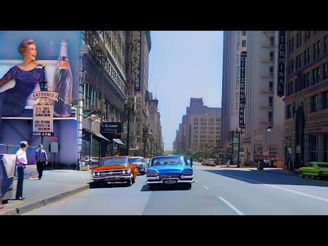 Los Angeles 1960s, Hollywood and Downtown | 4k and Remastered #Video