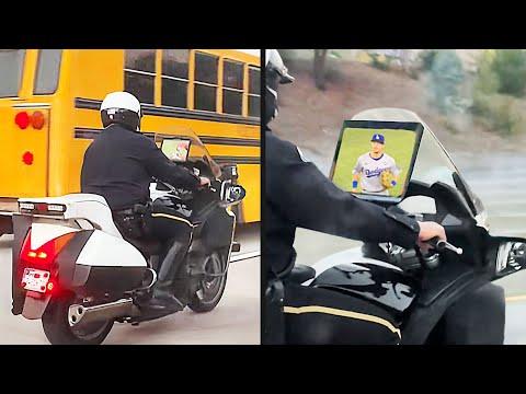 Cop Watches TV While Driving | Your Daily Dose Of Internet #Video