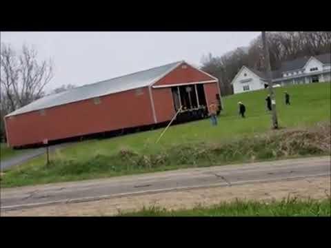 200+ Amish Men Move A Pole Shed