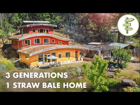 Multi-Generational Family Living in a Straw Bale Home – FULL TOUR