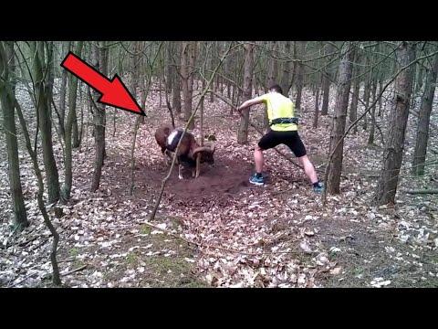 Strange Encounter for Cyclists in Forest! #Video