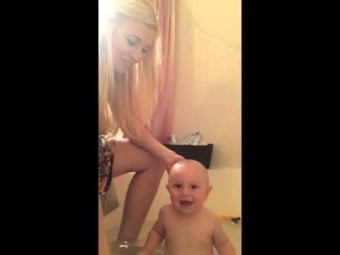 I'm Going To Pour An Egg On Your Head - Hilarious Giggling Baby!