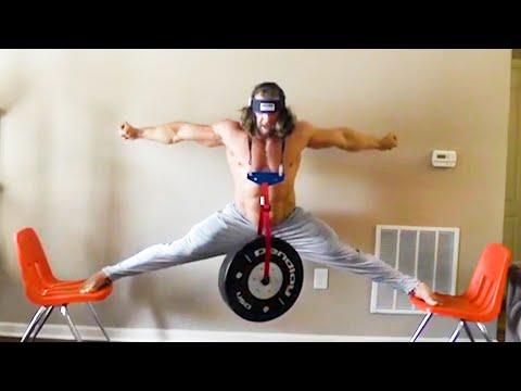 Bodybuilder Does Splits With Weights | Super Strength IRL #Video