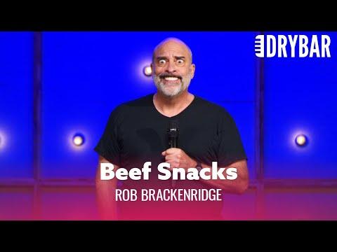 Beef Snacks Will Make You Want To Be Vegetarian Video. Comedian Rob Brackenridge