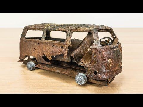 Restoration abandoned VW Hippie Van 1960s #Video