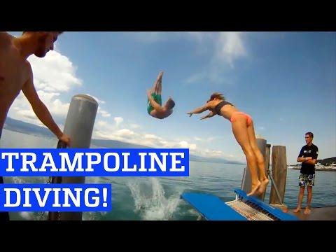 TRAMPOLINE FLIPS INTO THE LAKE | PEOPLE ARE AWESOME