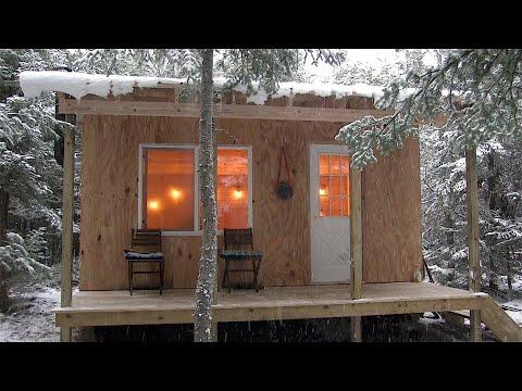 Off Grid Cabin In The Woods....Start to finish #Video