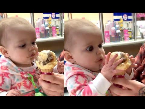 Baby Tastes Ice Cream For First Time. Your Daily Dose Of Internet